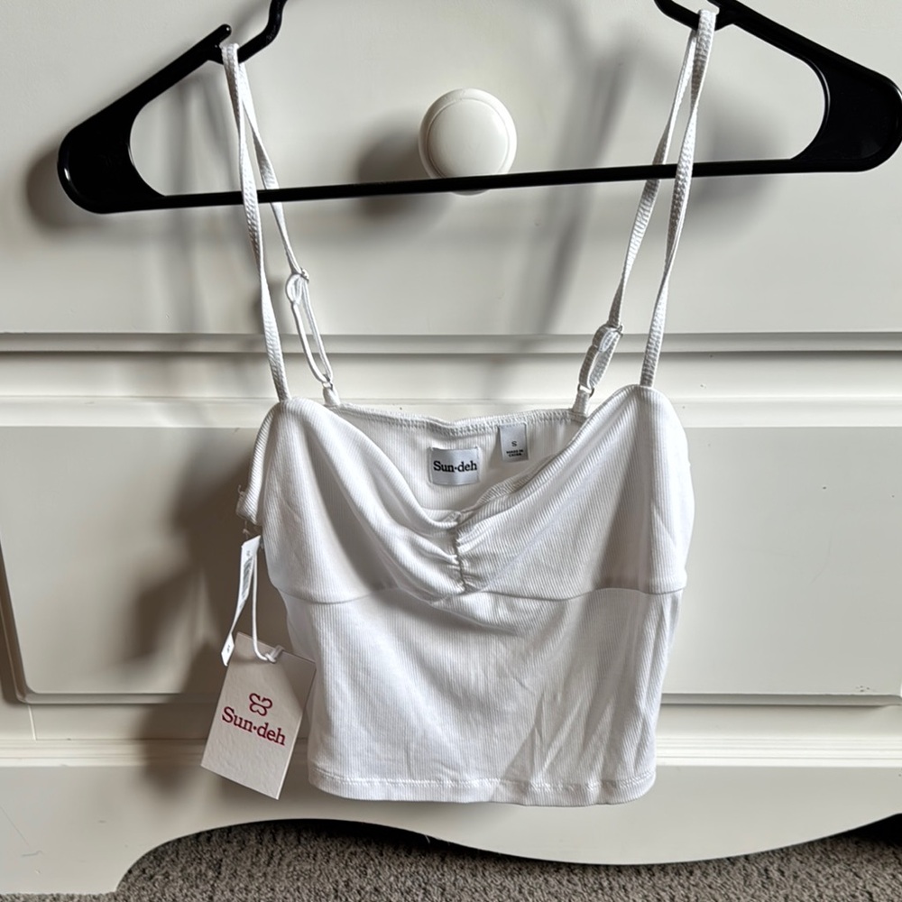 Aritzia White Crop Top